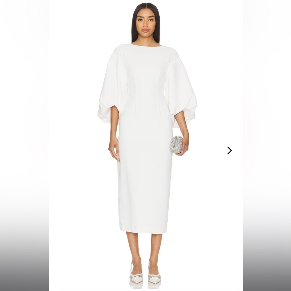 Lovers & Friends Evonne Midi Dress Ivory Sz M
